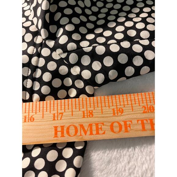 Lillie Rubin Vintage Silk Polka Dot Skirt Suit Set Sz 6 Black White Ruffle Hem - Picture 15 of 16